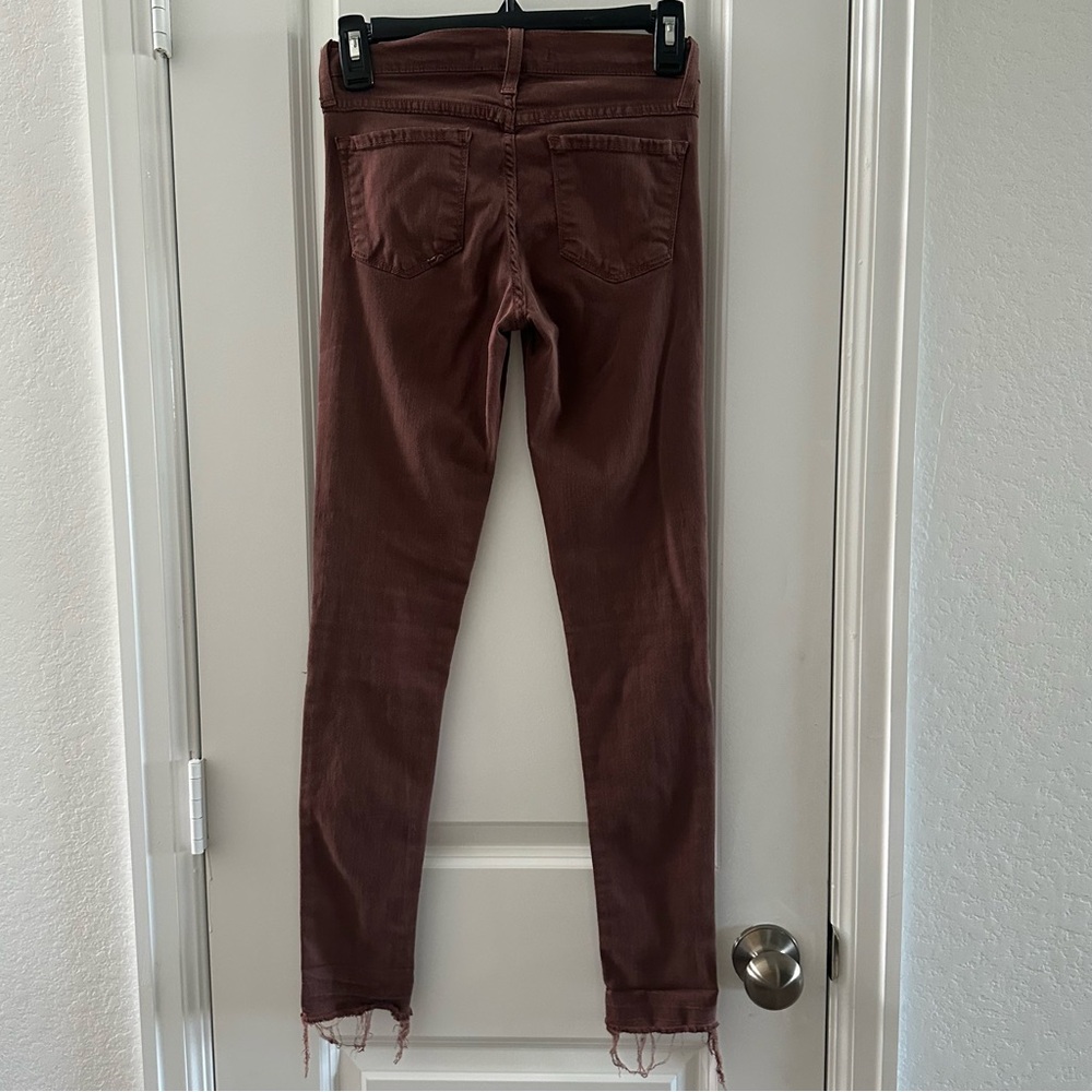 Flying Monkey Burgundy Mid Rise Ankle Skinny Jeans Size 23 - Picture 3 of 8